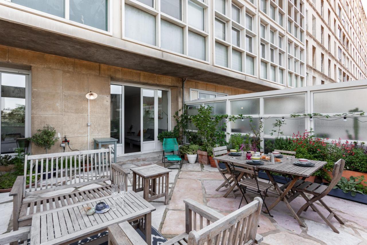 TERRASSE FADOLI - Grande terrasse avec vue mer et cathédrale Marsella Exterior foto